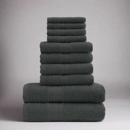 Home & Bath 10 Piece Bale Towel Set