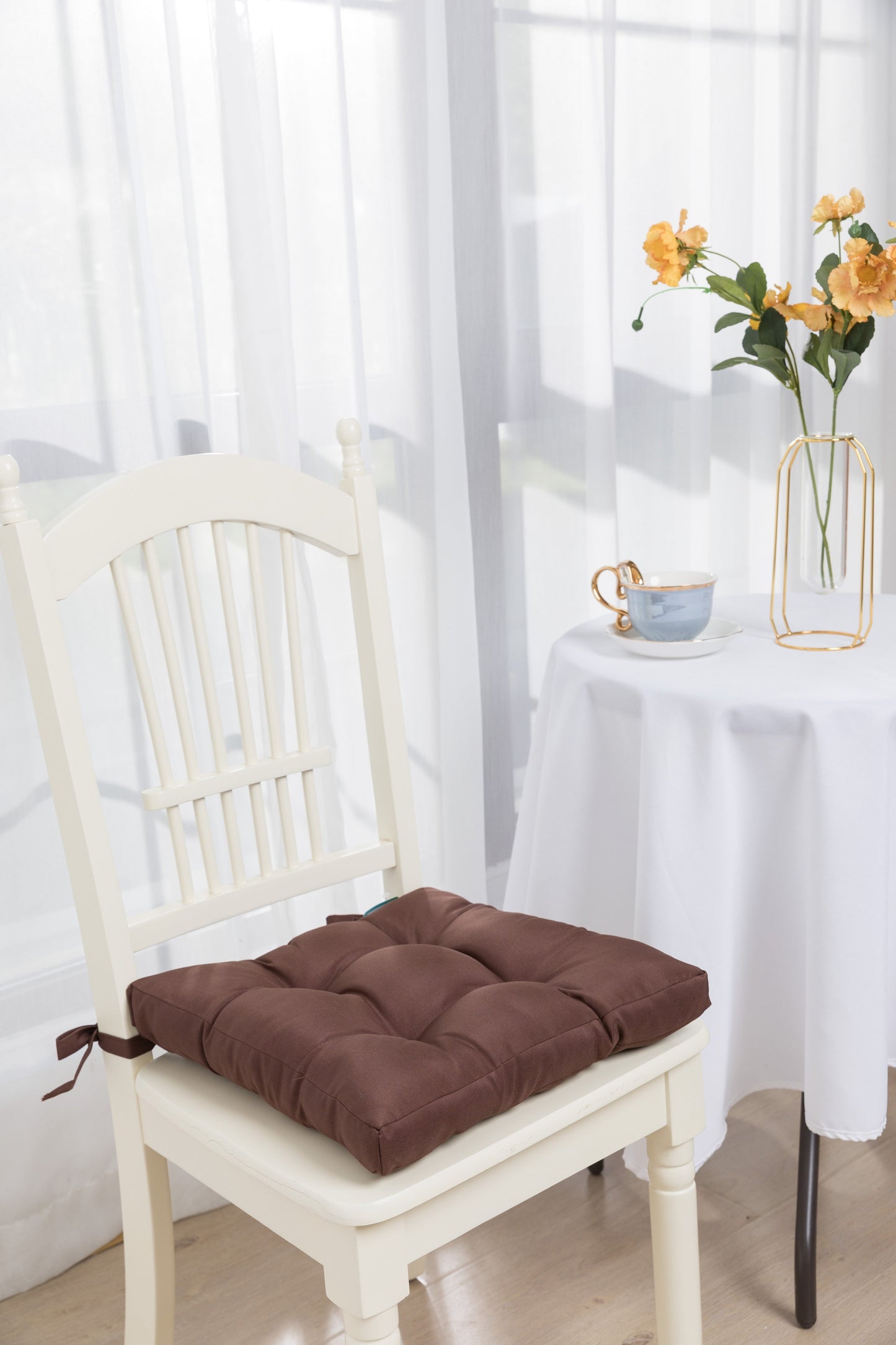 Seat Cushions 8 Colours With Tie Backs