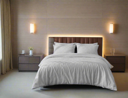 3D Embossed Square Patterned Duvet Set 4 Colours