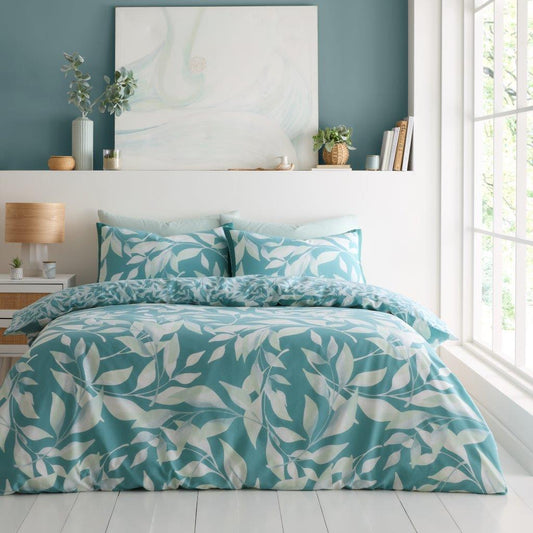White Floral Reversible Duvet Set