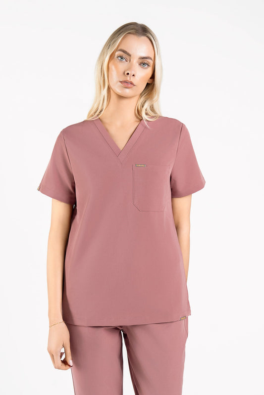 Kaizen V Neck One Pocket Scrub Top Womens