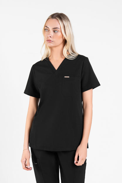 Kaizen V Neck One Pocket Scrub Top Womens