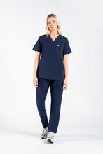 Load image into Gallery viewer, Kaizen V Neck One Pocket Scrub Top Womens
