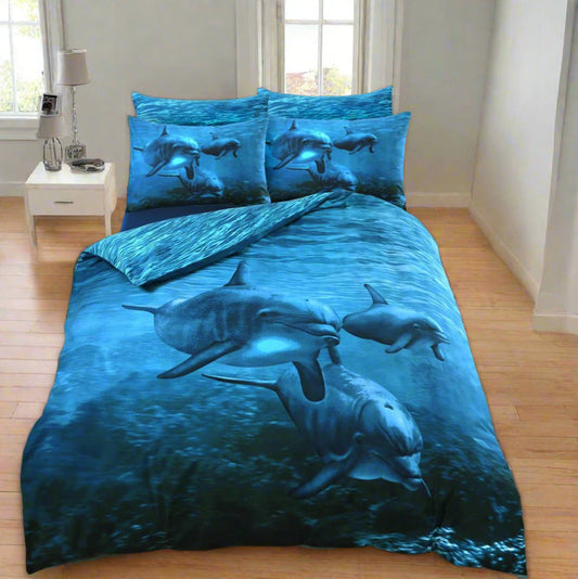 Dolphin 3D Duvet Cover Set