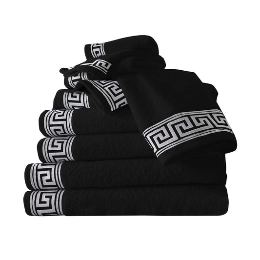 Eros Embossed 8 Piece Towel Bale Set
