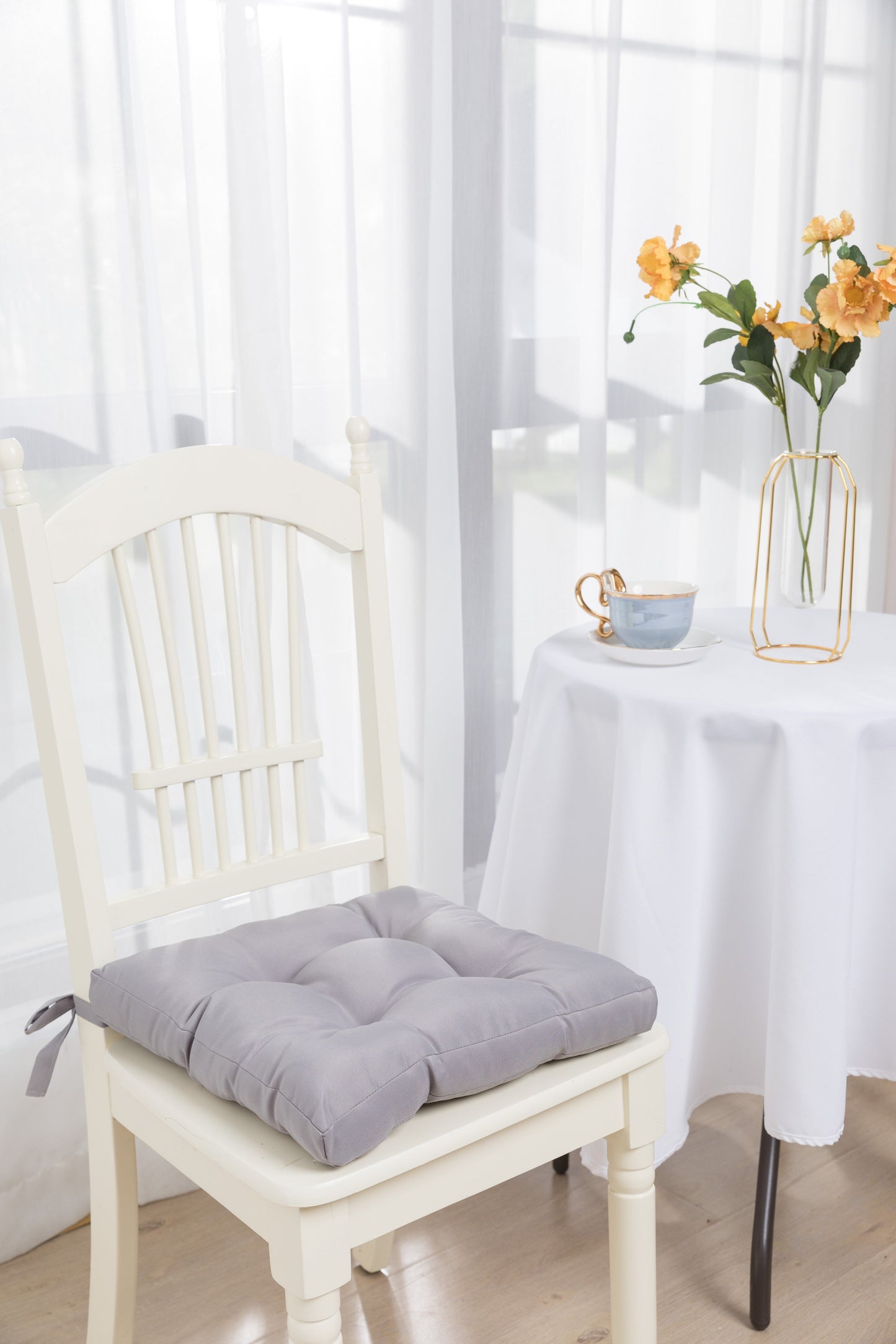 Seat Cushions 8 Colours With Tie Backs