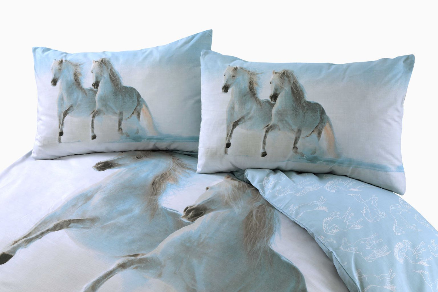 Printed Horses Duvet Cover Set