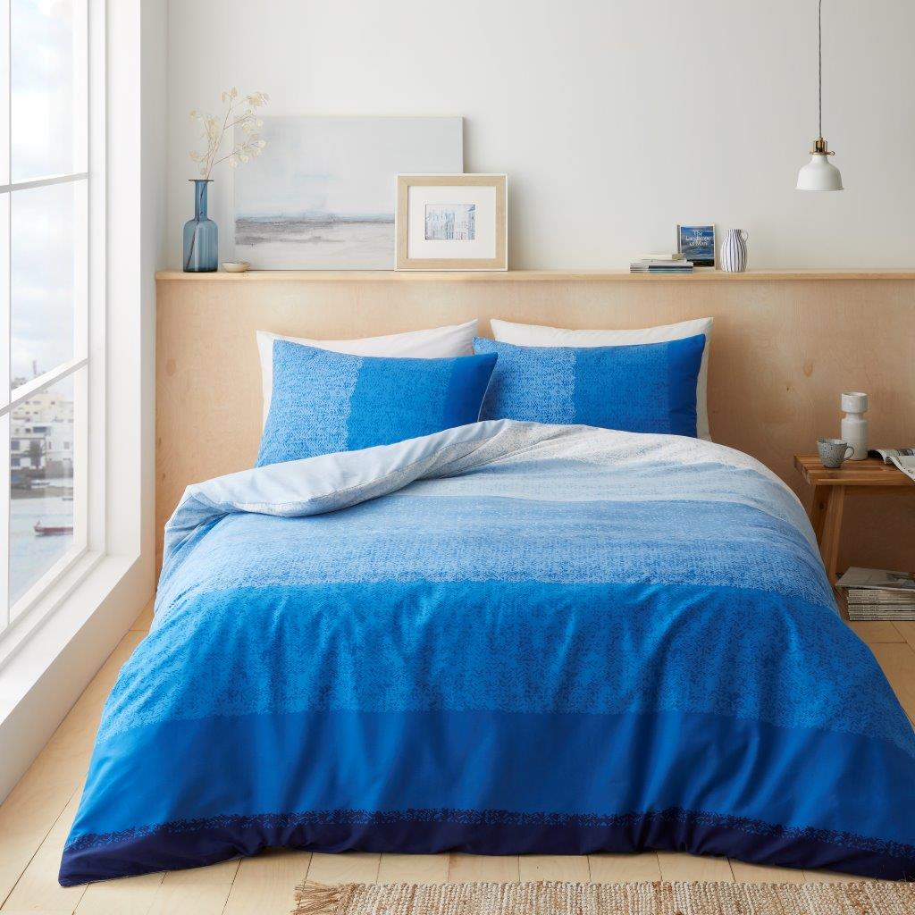 Blue Shades Reversible Duvet Set