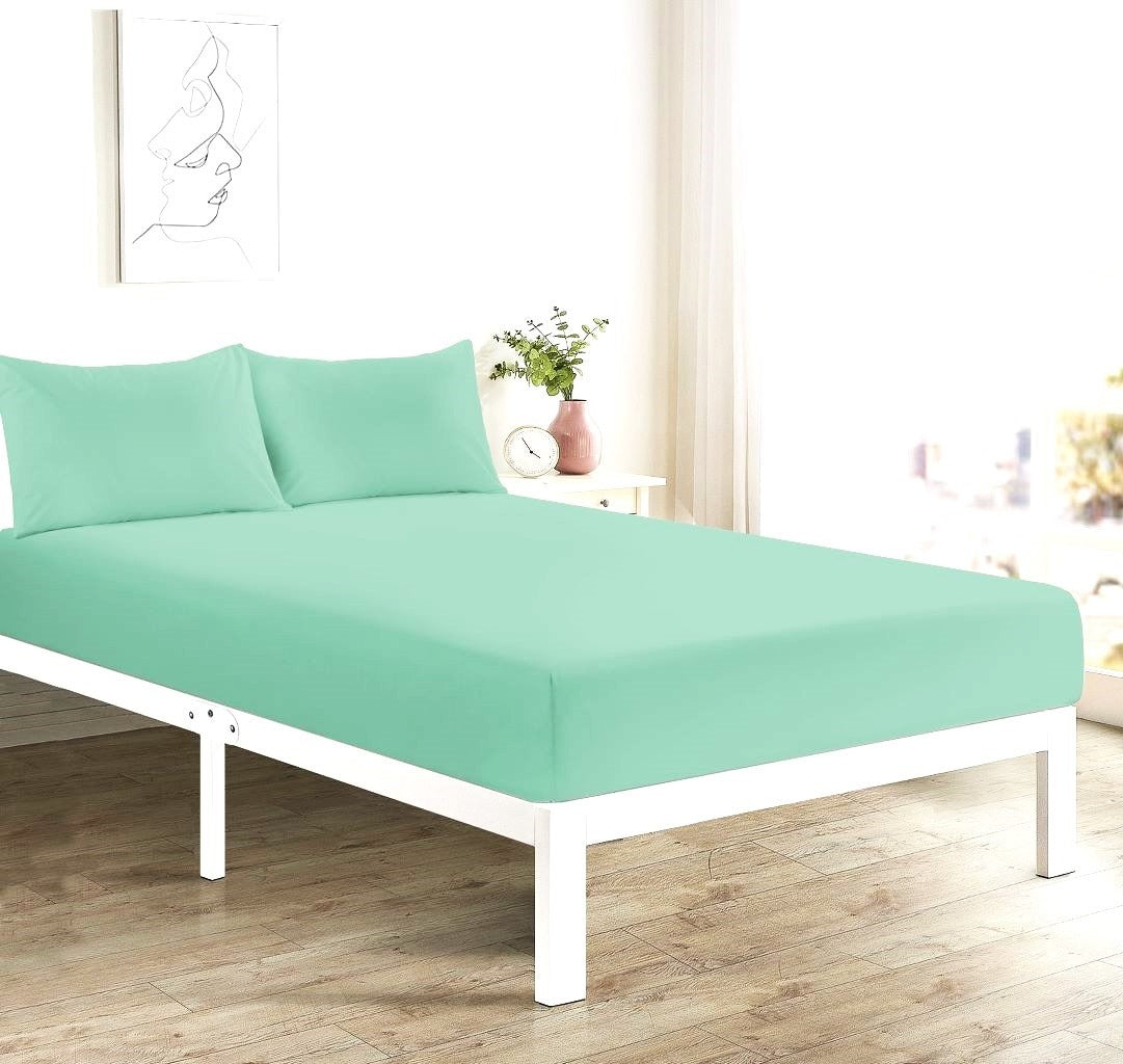 Easy Care Percale Fitted Sheet 22 Colours All Bed Sizes