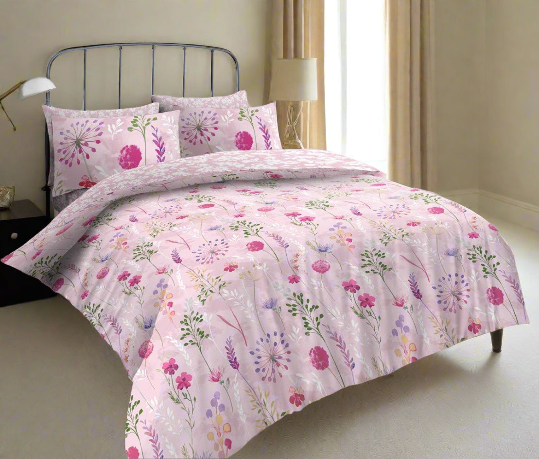 Mixed Flowers Printed Complete Duvet Set