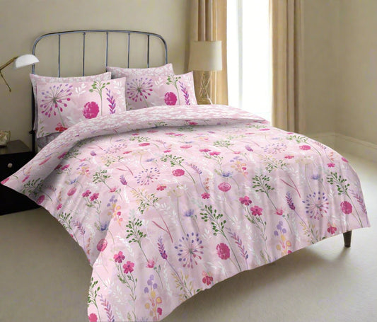 Mixed Flowers Printed Complete Duvet Set