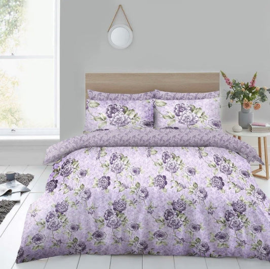 Purple Flower Complete Duvet Set