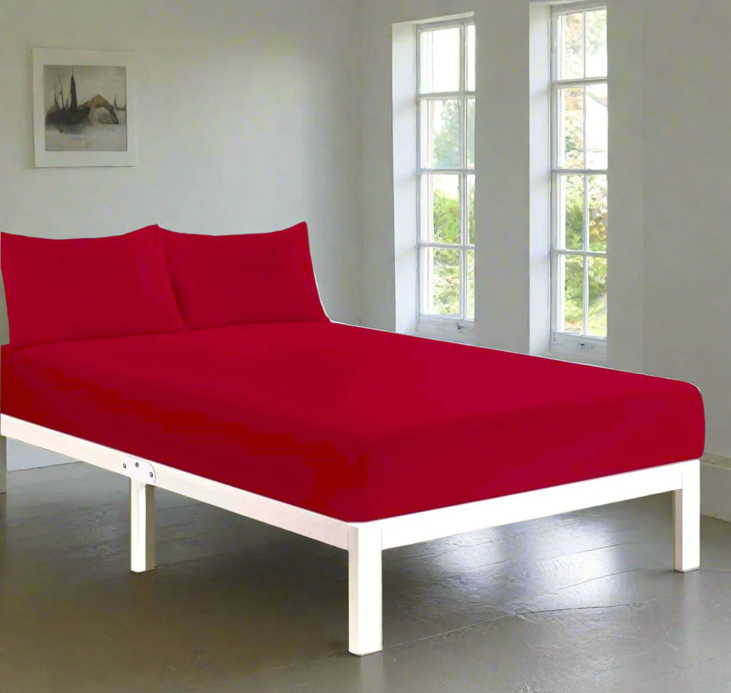 Easy Care Percale Fitted Sheet 22 Colours All Bed Sizes