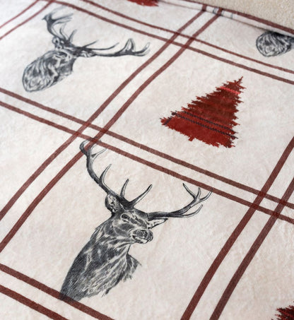 Stag Teddy Fleece Duvet Set & Throw