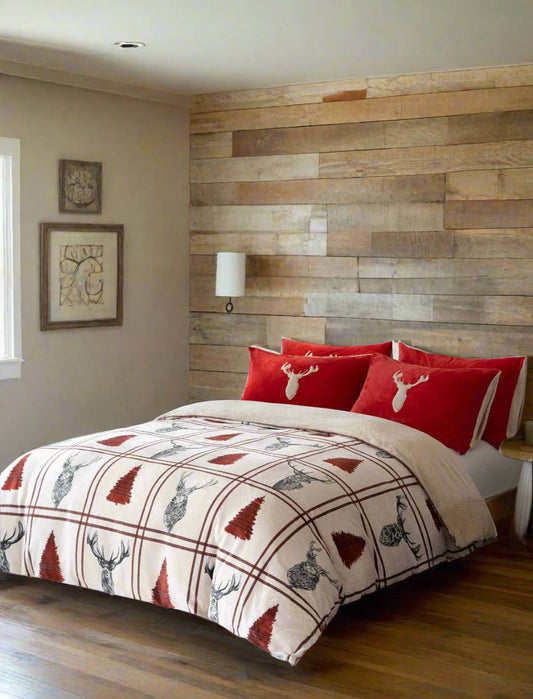 Stag Teddy Fleece Duvet Set & Throw