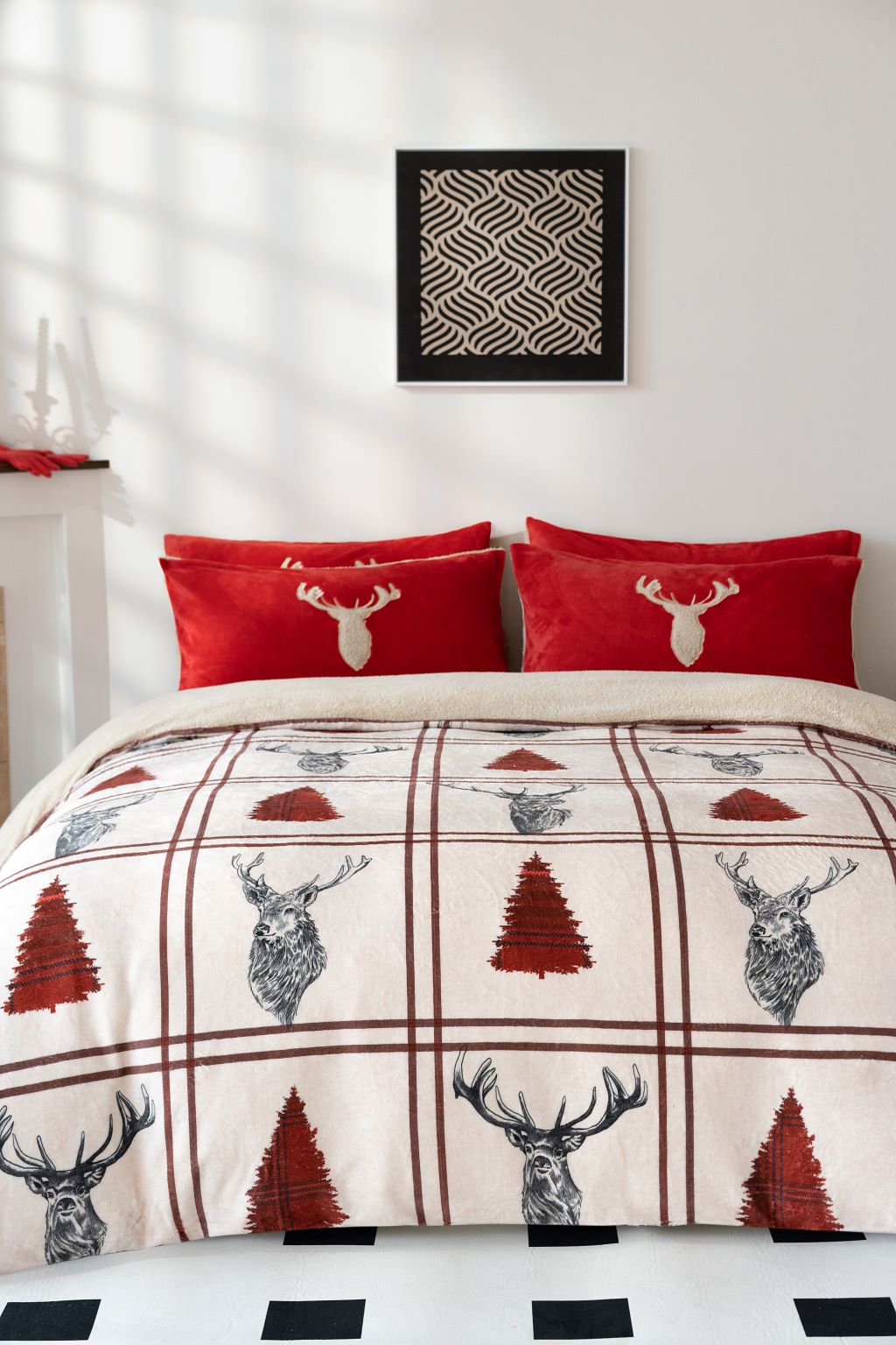 Stag Teddy Fleece Duvet Set & Throw