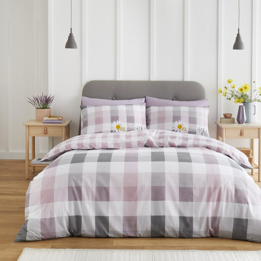 Check Printed Duvet Set 2 Colours