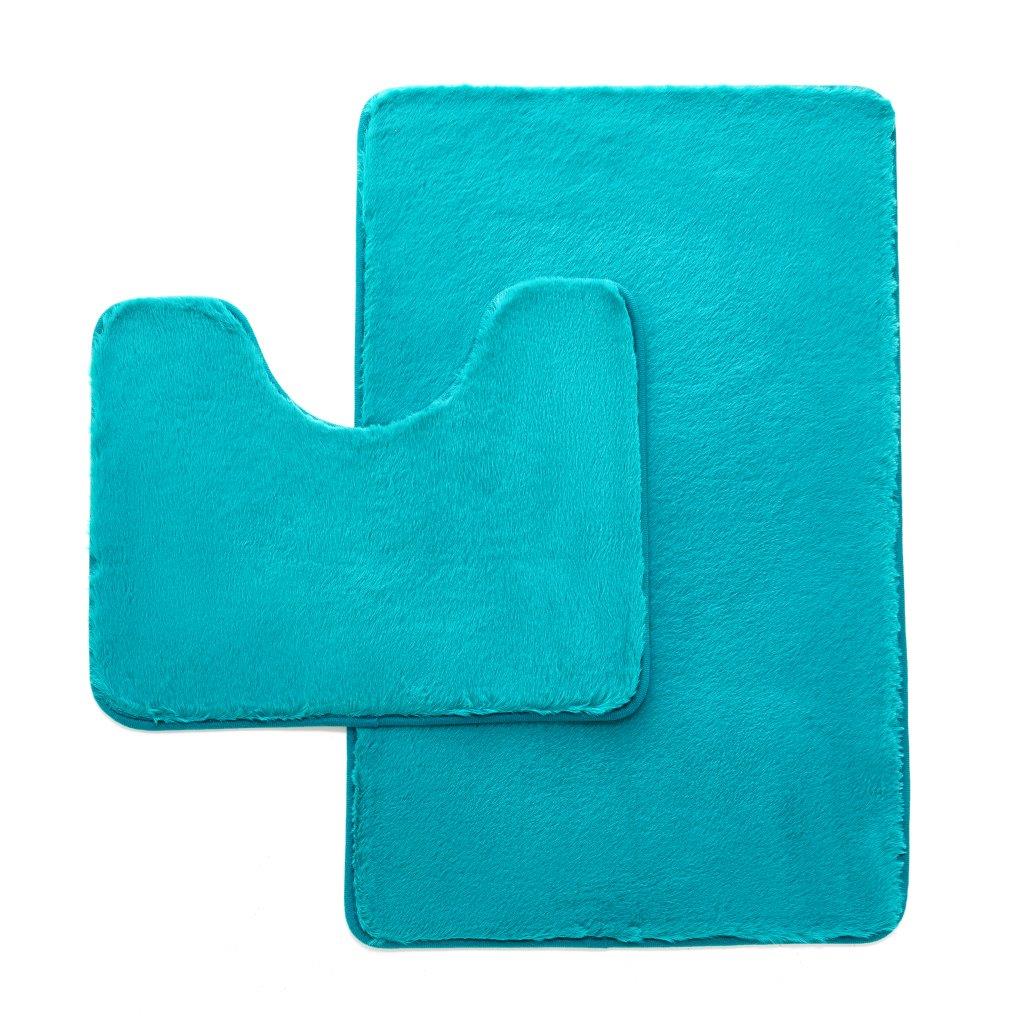 Faux Fur Bath & Pedestal Mat Set 9 Colours