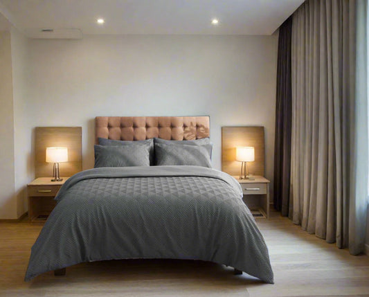 3D Embossed Triangle Patterned Duvet Set 5 Colours