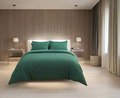 3D Embossed Triangle Patterned Duvet Set 5 Colours