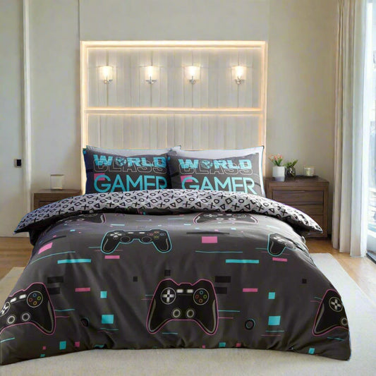 Gamer Printed Reversible Duvet Set
