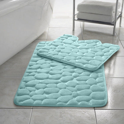 Stone Style Bath Mat Memory Foam 11 Colours