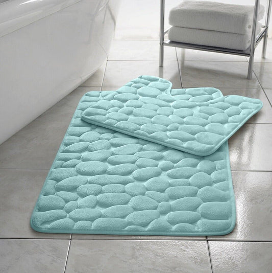 Stone Style Bath Mat Memory Foam 11 Colours