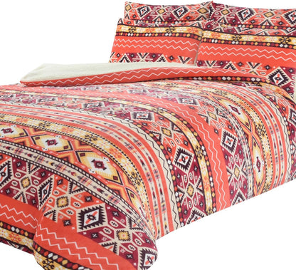 Nordic Orange Teddy Duvet Set