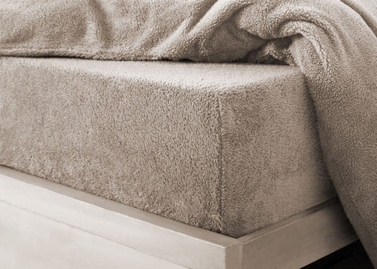 Teddy Fleece Fitted Sheet 30 cm Depth 15 Colours
