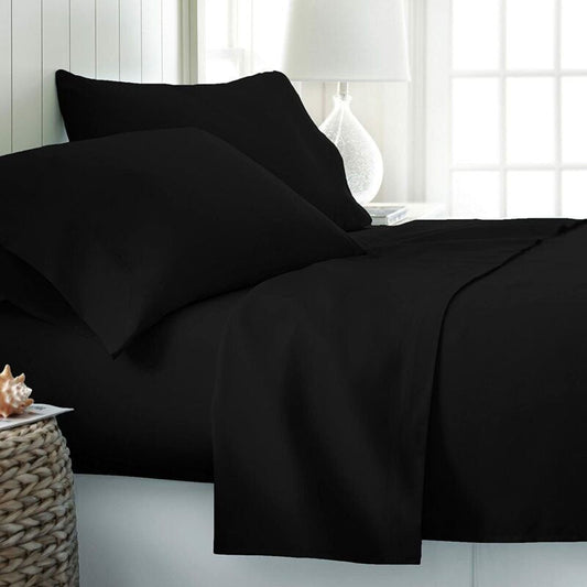 400 Thread Count Egyptian Cotton Black Duvet Set All Bed Sizes