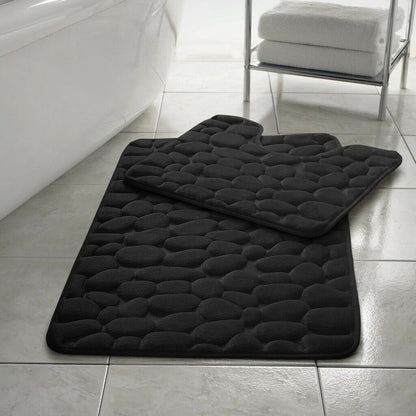 Stone Style Bath Mat Memory Foam 11 Colours