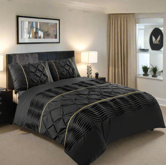 Pintuck Diamond Pinch Duvet Cover Set