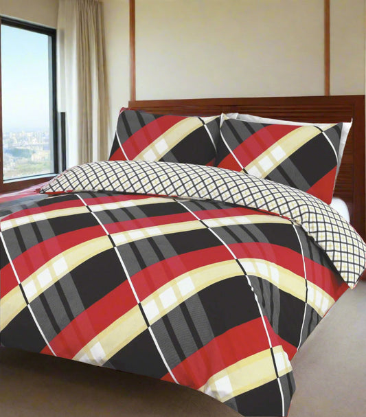 Geometric Multi-Lined Duvet Set 3 Colours
