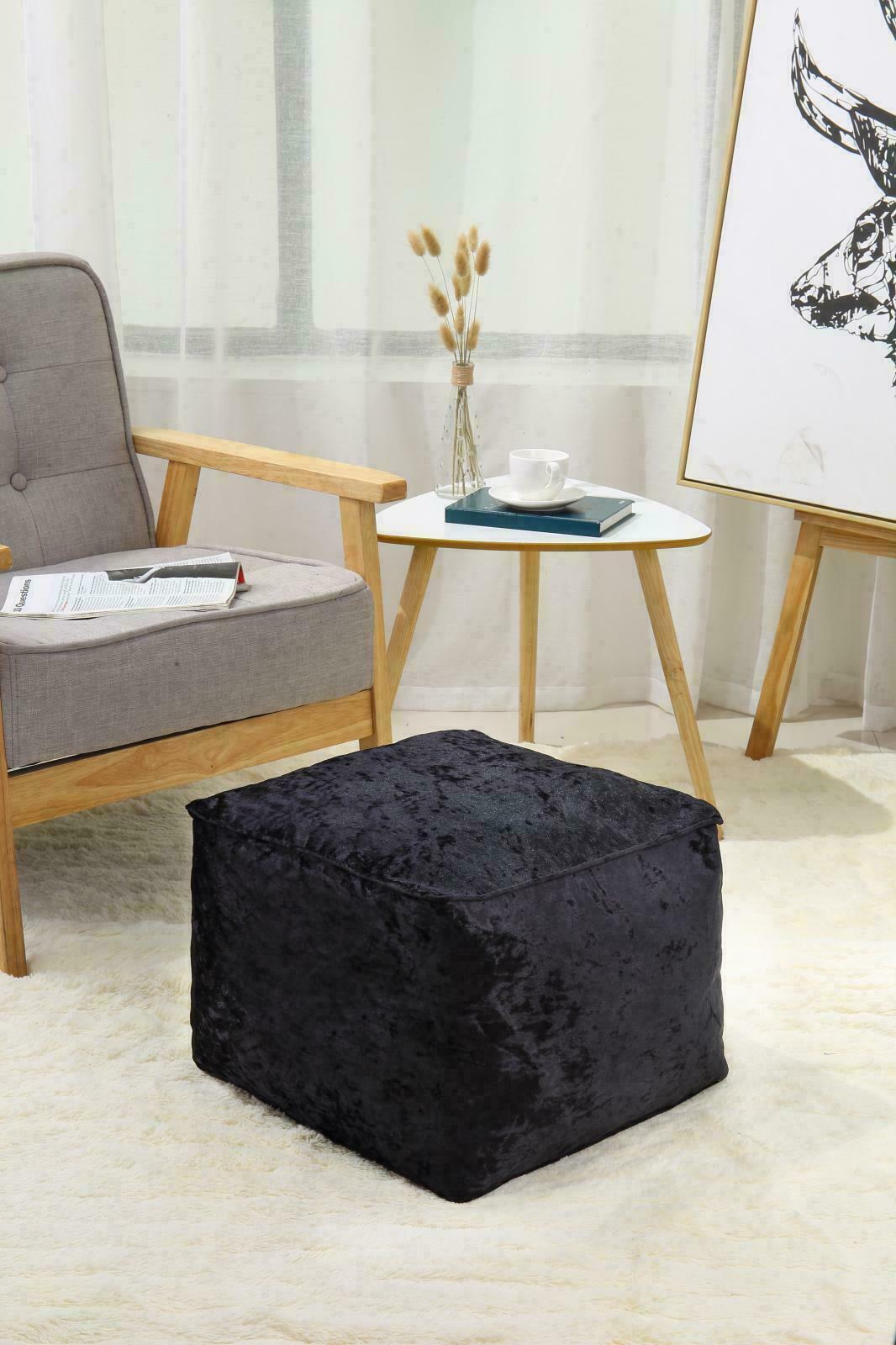 Crushed Velvet Foot Stool 13 Colours