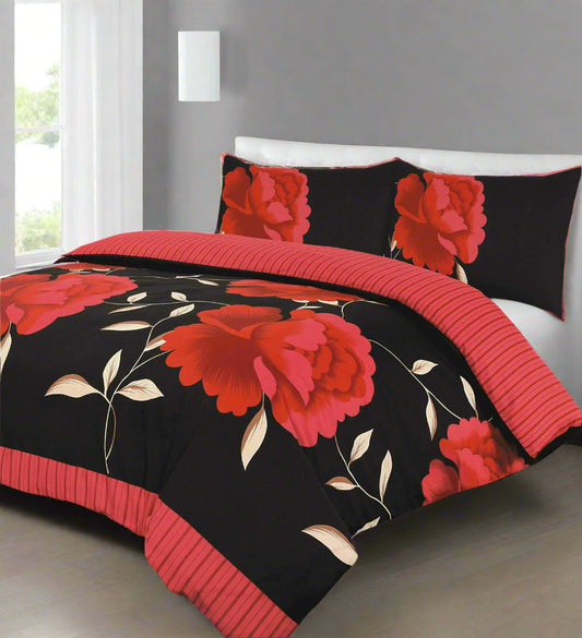 Roses Reversible Duvet Set 7 Colours