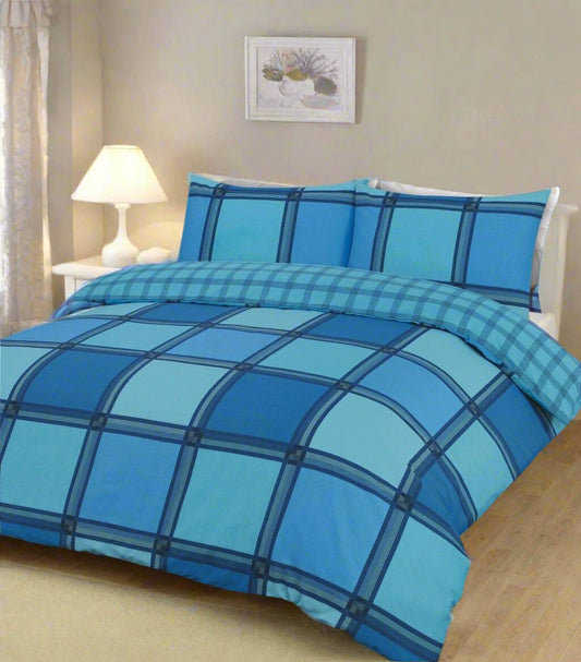Check Thick Lined Duvet Set 3 Colours