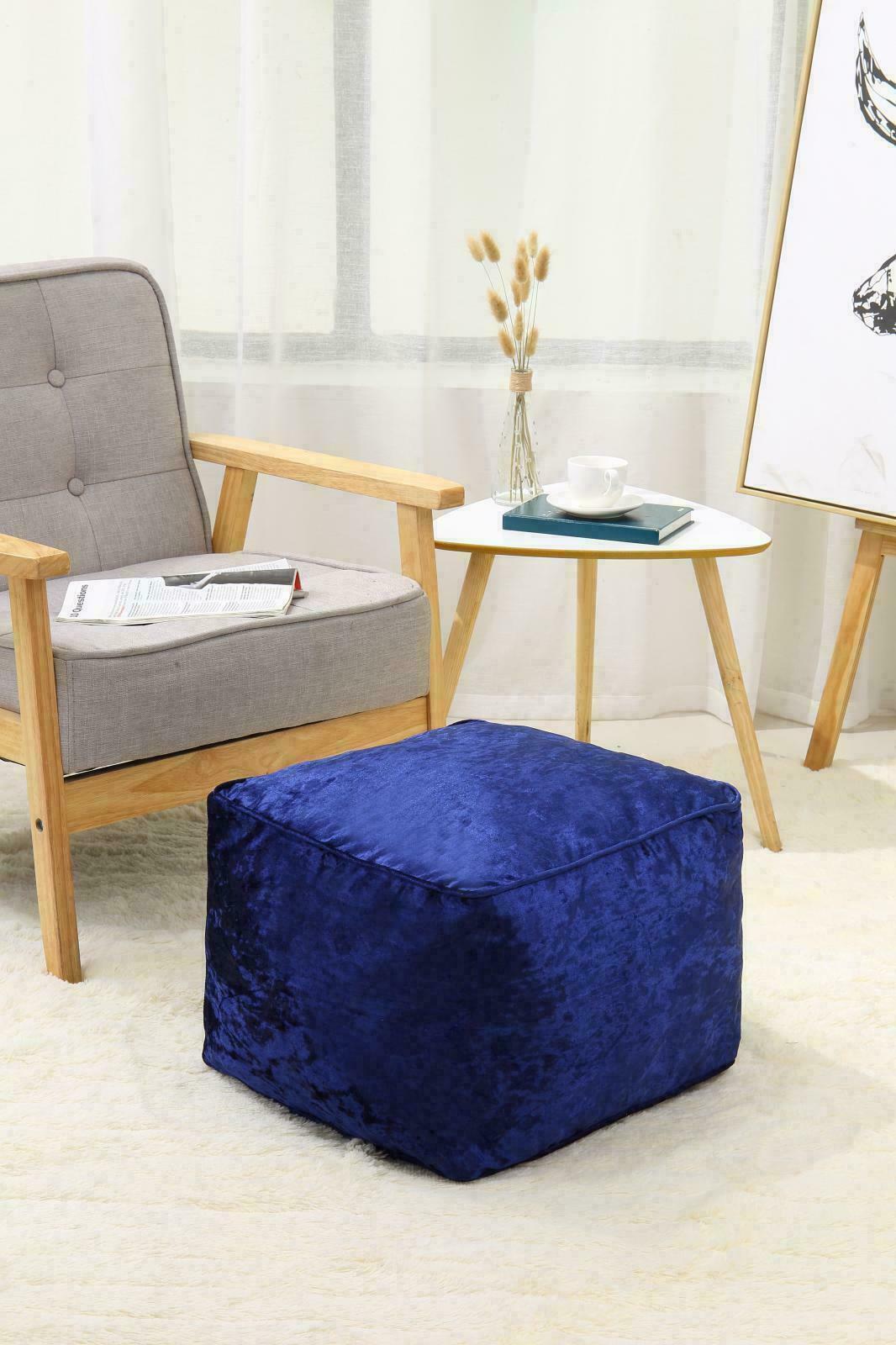 Crushed Velvet Foot Stool 13 Colours