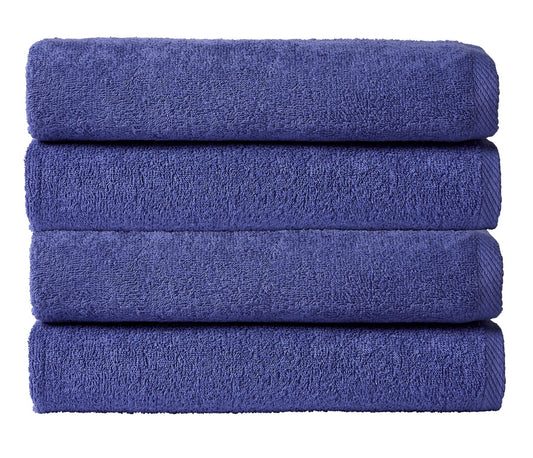 Blue Pack Of Four Bath Towels