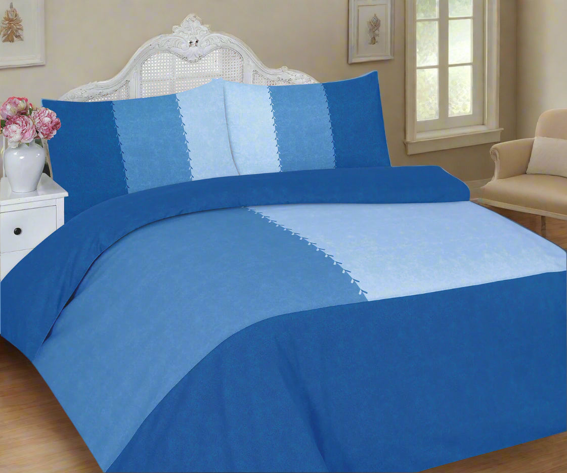 Suede Patch Effect Duvet Set 3 Colours