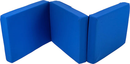 Blue Ultimate Z-Bed Cube: Foldable Mattress for Adults and Kids - Sleepover Chair Bed, Single Futon Ready Bed, Floor Mattress for Living Room - Lightweight, Comfy, and Easily Foldable Bed