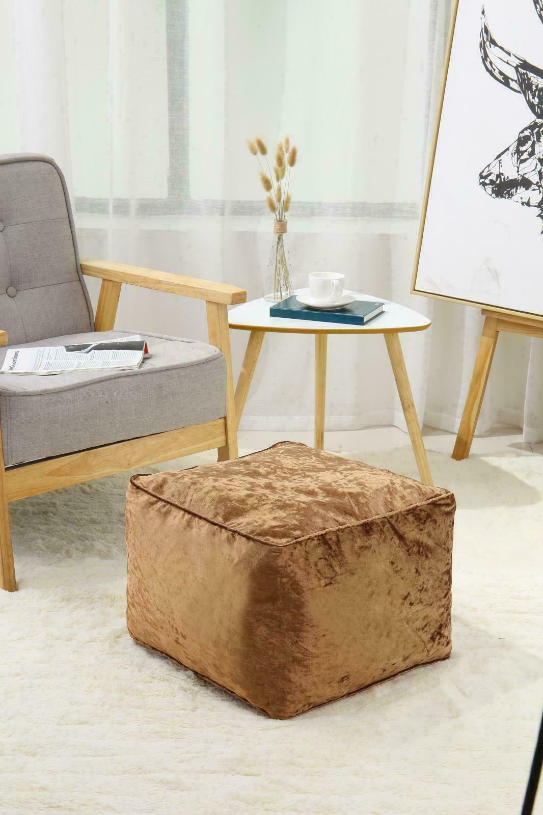 Crushed Velvet Foot Stool 13 Colours