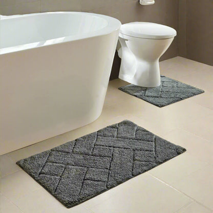 Cotton Bath Mat & Pedestal Set 7 Colours