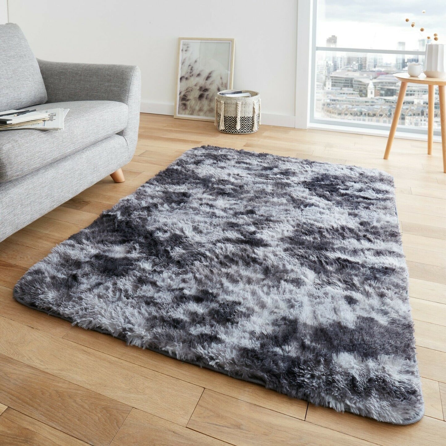 Marble Effect Shaggy Rug 150 cm x 80 cm 5 Colours