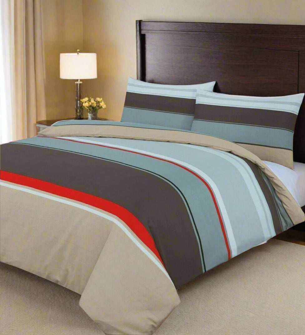 Linear Striped Duvet Set 3 Colours