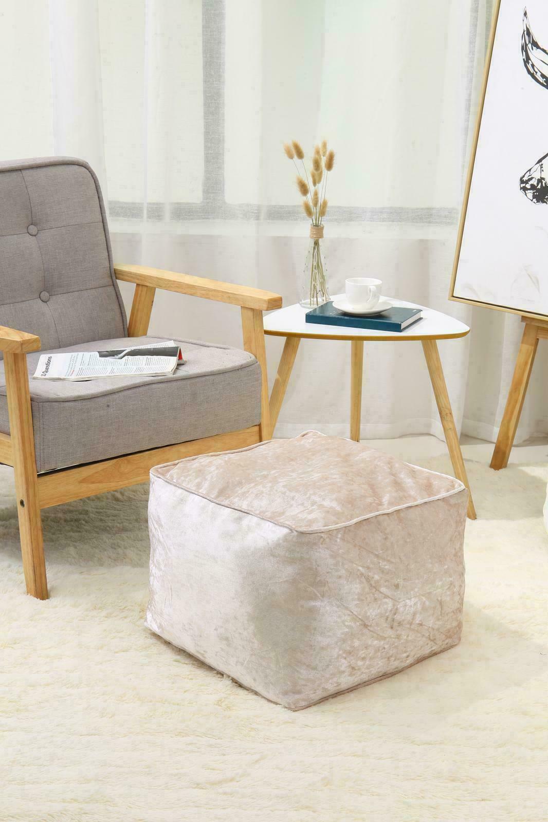 Crushed Velvet Foot Stool 13 Colours