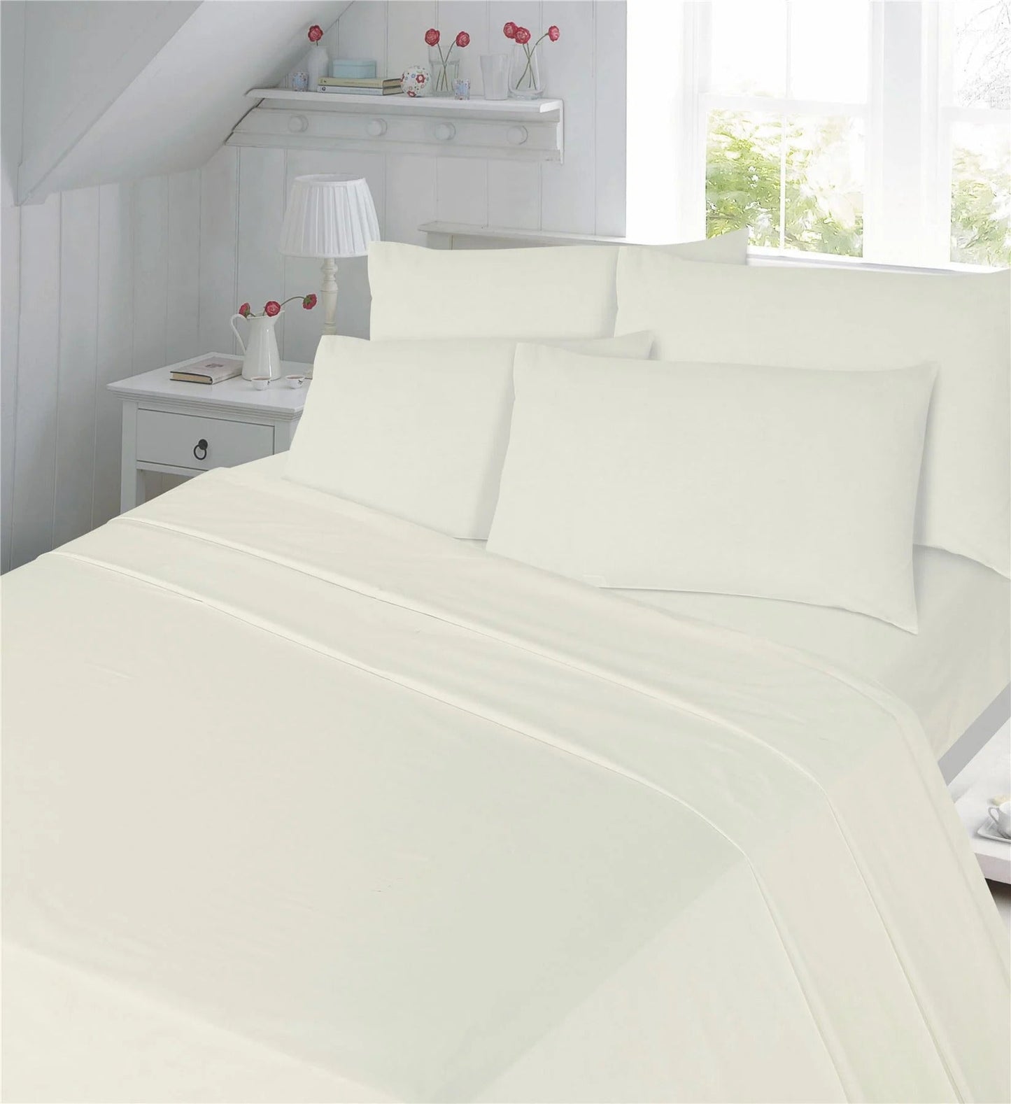 Luxury Percale 180 Thread Count 16" (40 cm) Depth  Fitted Sheet 14 Colours