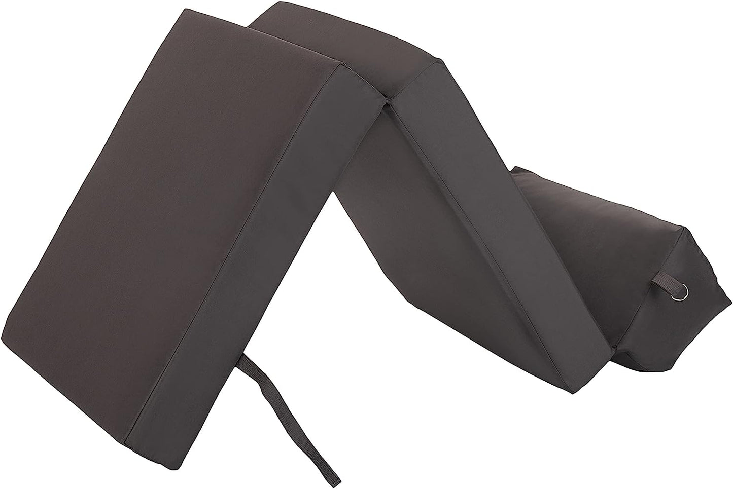 Indoor/Outdoor Fold Out Z Bed Chair | Lightweight Sofa Bed Futon with Soft Water-Resistant Cover Dark Grey
