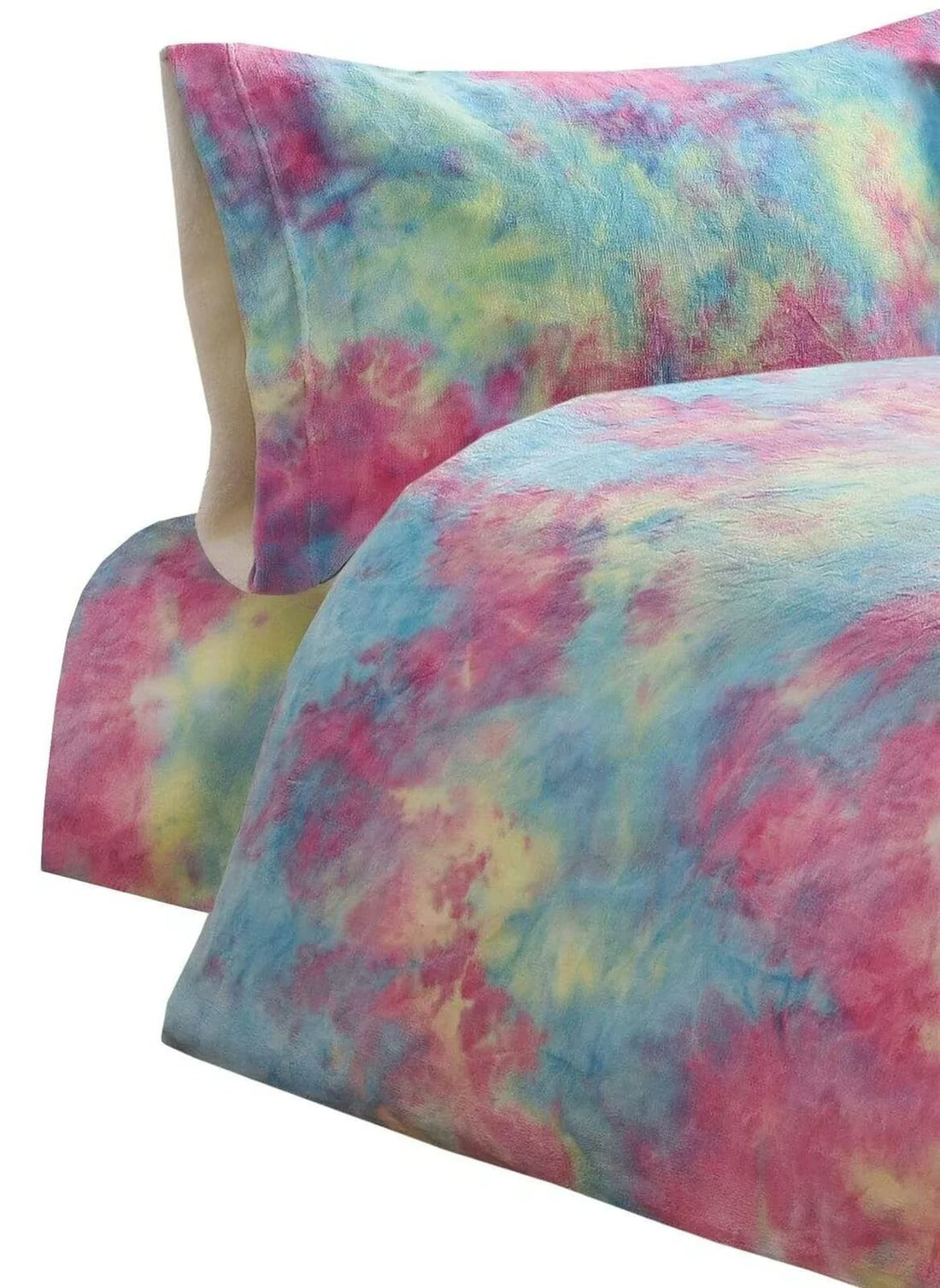 Teddy Duvet Set Tie Dye Rainbow