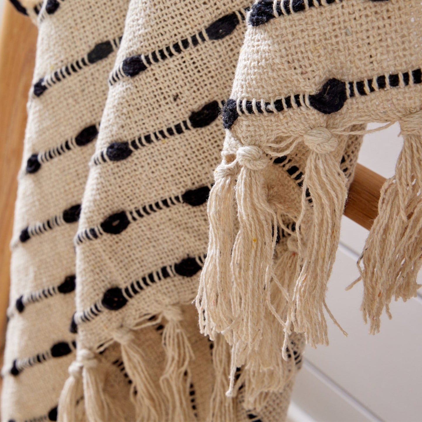 Hand Woven Striped Cotton Throw