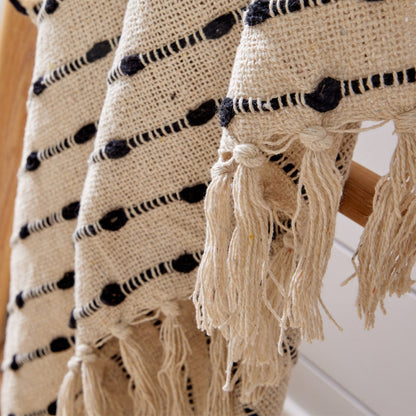 Hand Woven Striped Cotton Throw
